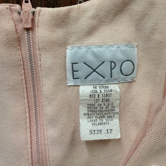 Vintage Pink Midi Dress with Embroidered Details - Picture 6 of 6